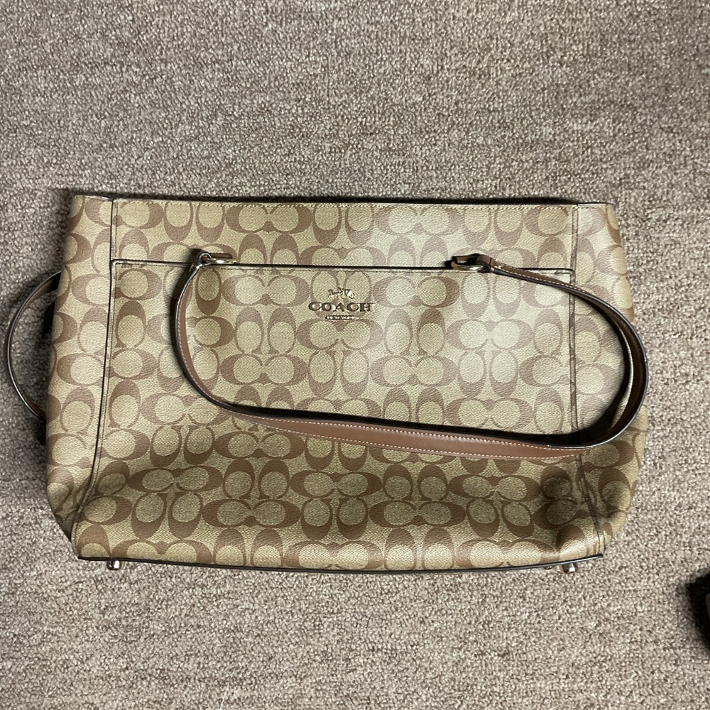 Coach Brown Signature Tote Bag